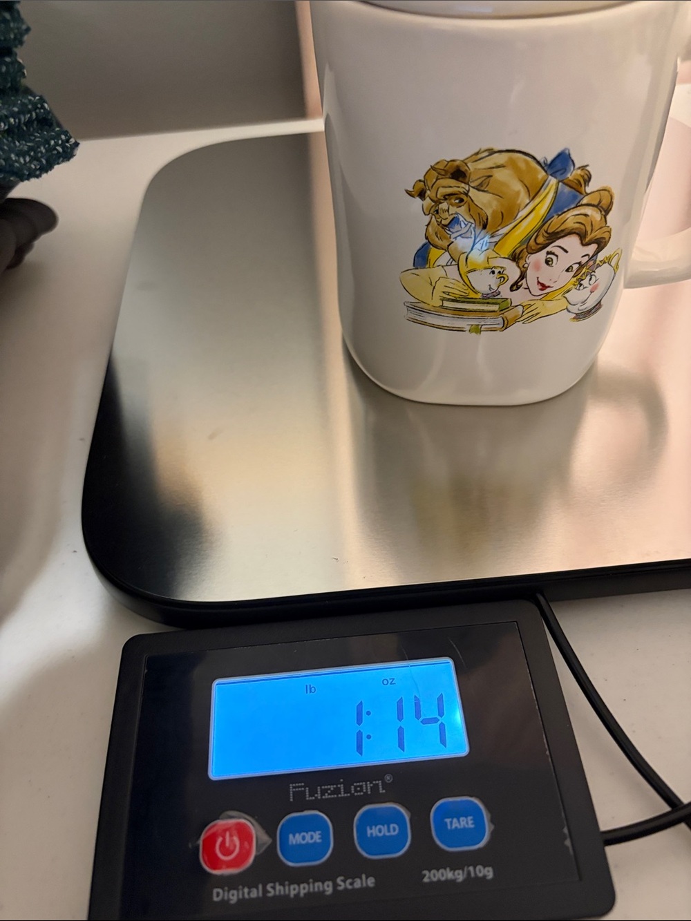 Rae Dunn Disney ‘Beauty and the Beast’ Large Mug with ‘Chip’ Lid - Picture 9 of 9